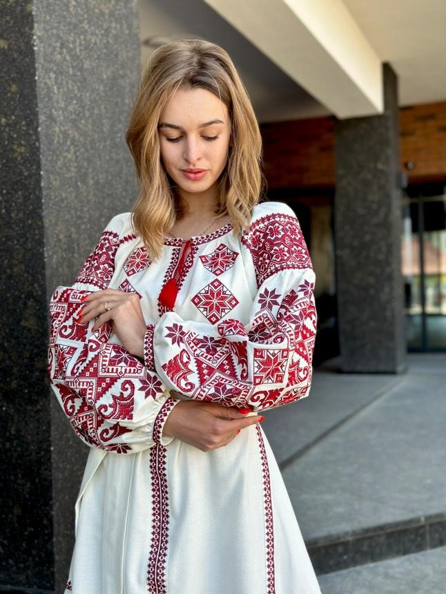 Linen embroidery dress Natalka wait time 3-5 weeks Linen embroidery dress Natalka wait time 3-5 weeks