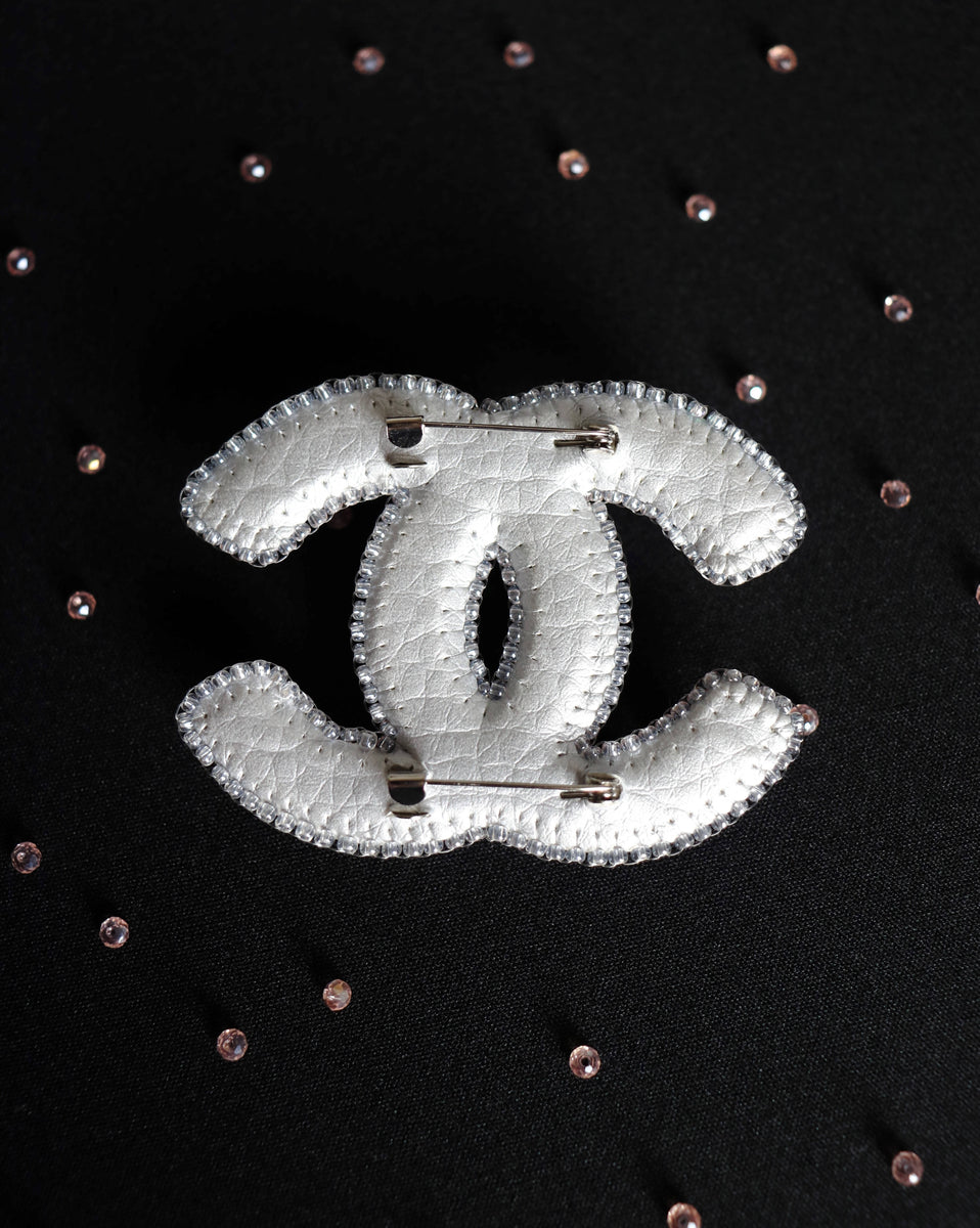 Handmade beaded brooch, unique brooch. Chanel beaded brooch – UAartsy