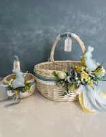 Set of 2 Decorated Easter Basket “ Grey Boy”