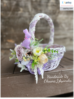 Designer Easter Basket “Lavender collection” bunny