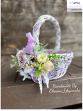 Designer Easter Basket “Lavender collection” bunny