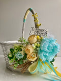 Blue and yellow Easter Basket for adult