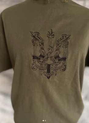 UKRAINIAN EMBROIDERED TSHIRT/TRYZUB/ZELENSKYY