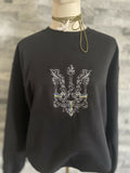 Sweatshirt with embroidered Tryzub