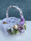 Designer Easter Basket “Lavender collection” bunny