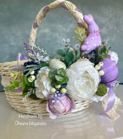 Decorated Easter Basket collection “Lavender collection” bunny / Adult