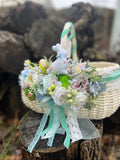 Designer Easter Basket “Mint garden“ collection / adult