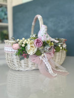 Decorated Easter Basket “Bird in cherry garden“ collection / adult