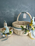 Set of 2 Decorated Easter Basket “ Grey Boy”