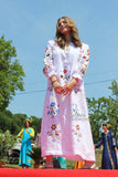 Woman's embroidered white linen dress -Вишита біла лляна сукня