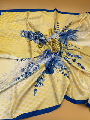 Painting Scarf- Silk scarf--Ukrainian Mavka- Shawl Neck scarf-Ukrainian artist-ukrainian shawl-Ukrainian scarf