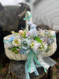 Designer Easter Basket “Mint garden“ collection / adult