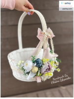 Designer Decorated Easter Basket “Golden Rose“ collection / for adult