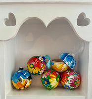 Wooden Hand painted ornaments, Petrykivka, Ukrainian traditional painting