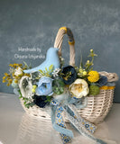 Designer Easter Basket “Singing Bird “ patriotic collection / adult