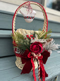 Beautiful handmade basket for Holy Water/Christmas / Jesus