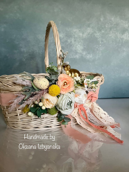 Designer Easter Basket “Golden Bunny “ collection / adult
