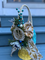 Beautiful handmade basket for Holy Water/Christmas / TRIDENT