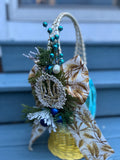 Beautiful handmade basket for Holy Water/Christmas / TRIDENT
