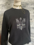 Sweatshirt with embroidered Tryzub