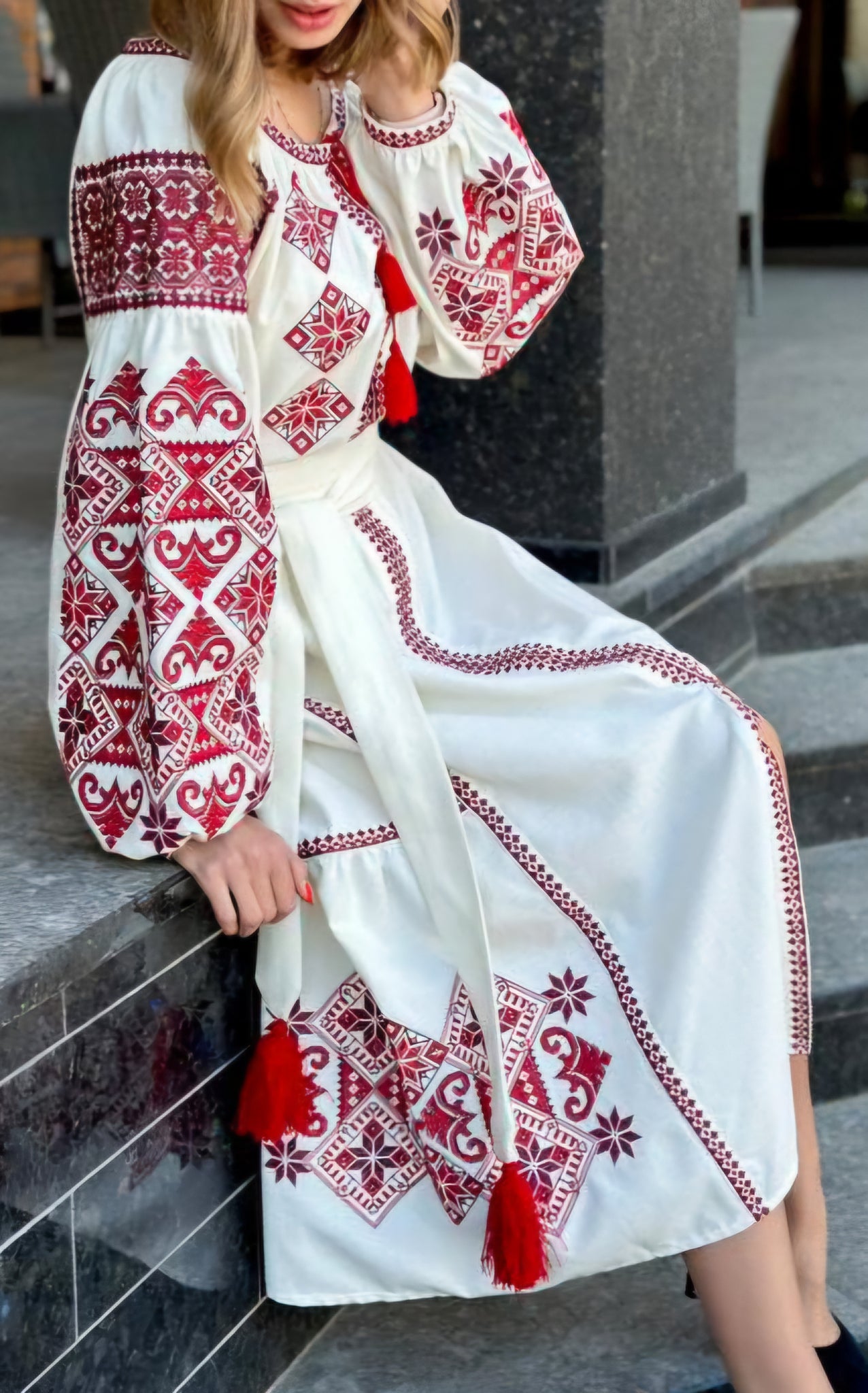 Linen embroidery dress Natalka wait time 3-5 weeks Linen embroidery dress Natalka wait time 3-5 weeks