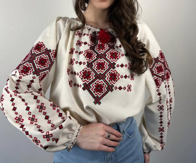 Woman HAND embroidery shirt “Larysa