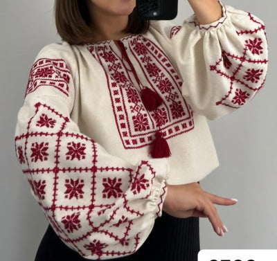 Woman HAND embroidery shirt “Stefania