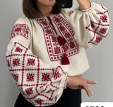 Woman HAND embroidery shirt “Stefania" size M-XL