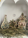 Set of 3 Ceramic ornaments / bandura