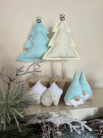 Set of 6 handmade Christmas ornaments