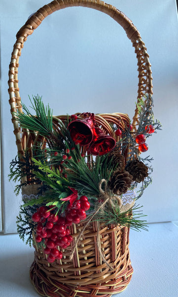 Beautiful handmade basket for Holy Water/Christmas