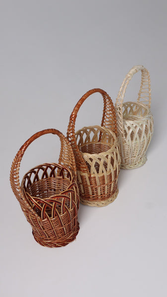 handmade basket for Holy Water / Christmas