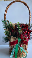 handmade basket for Holy Water / Christmas