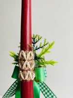 decorated candle / Stritenya / Christmas