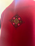 Woman embroidery vest Geometric design size L