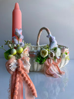 Designer Easter Basket + candle  “Cherry Garden “ collection / adult