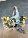 Designer Easter Basket “Singing Bird “ patriotic collection / adult