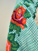 Linen Woman HAND embroidery shirt “Garden ” size S/M