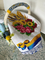 Hand Embroidery Beads Easter Basket “Ukrainian flag”