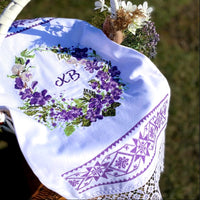 Towel/blanket for Easter Basket for adult “ Purple flower”