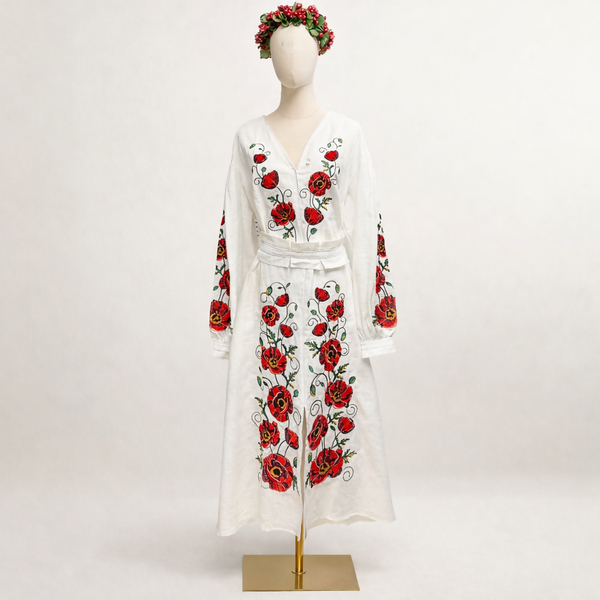 ukrainian embroidered dress for sale Ukraine vyshyvanka wedding dress Firebloss with upper embroidered skirt and matching men vyshyvanka shirt