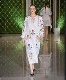 Woman's embroidered white linen dress -Вишита біла лляна сукня