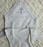 Baptism Krygma baptism blanket white embroidered krygma blanket