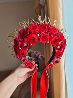Handmade headband with flowers “ Victory ”