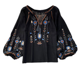 Woman embroidery shirt/blouse linen