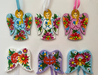 Set of 6 Hand painted ornaments / Petrukivka / #2