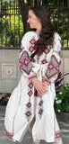Linen Woman embroidery dress