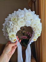 Handmade headband with flowers « Bride” for wedding