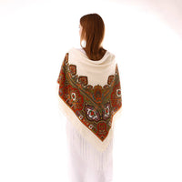 Woolen shawl with flowers “ Turkish dream  “