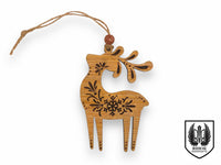 Scandinavian Laser Ornament-Deer-artsy